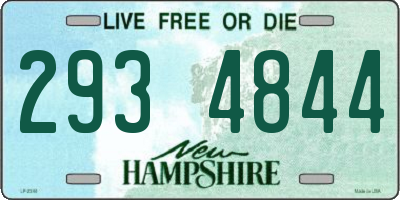 NH license plate 2934844