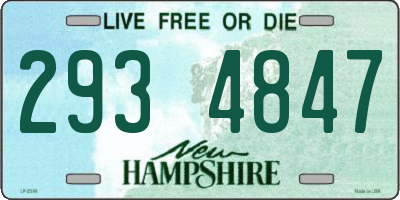 NH license plate 2934847