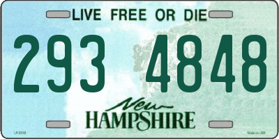 NH license plate 2934848