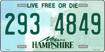 NH license plate 2934849