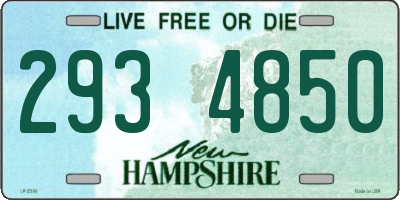 NH license plate 2934850