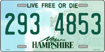 NH license plate 2934853