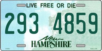 NH license plate 2934859