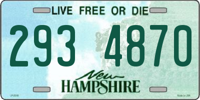 NH license plate 2934870
