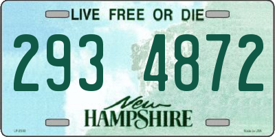 NH license plate 2934872