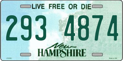NH license plate 2934874