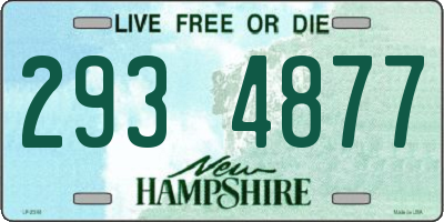 NH license plate 2934877