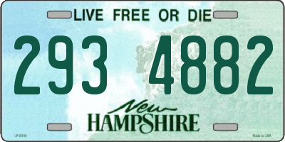 NH license plate 2934882