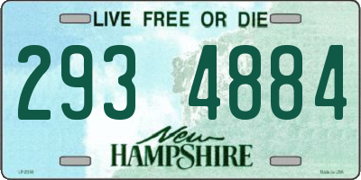 NH license plate 2934884
