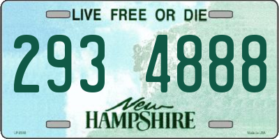 NH license plate 2934888