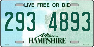 NH license plate 2934893