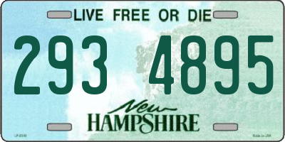 NH license plate 2934895