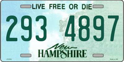 NH license plate 2934897