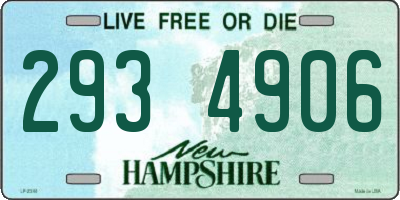 NH license plate 2934906