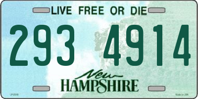 NH license plate 2934914