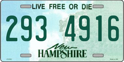 NH license plate 2934916