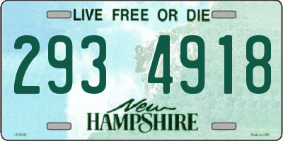 NH license plate 2934918