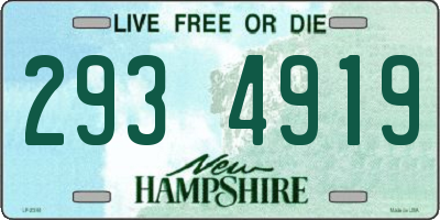 NH license plate 2934919