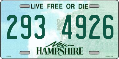 NH license plate 2934926