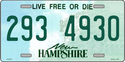 NH license plate 2934930