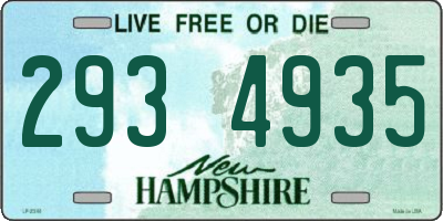 NH license plate 2934935