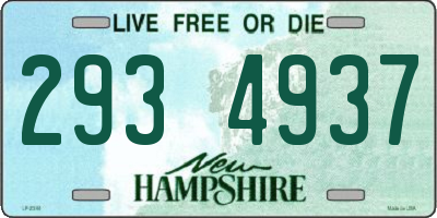NH license plate 2934937