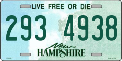 NH license plate 2934938