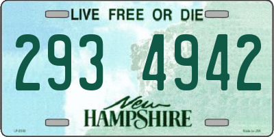 NH license plate 2934942