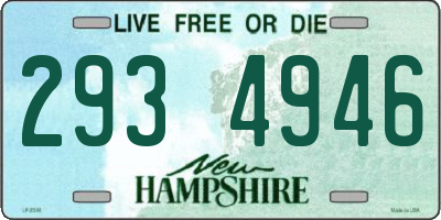 NH license plate 2934946