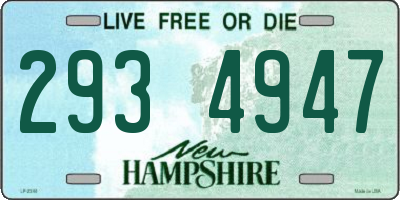 NH license plate 2934947