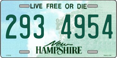 NH license plate 2934954
