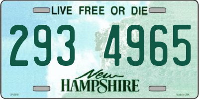 NH license plate 2934965
