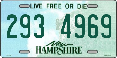 NH license plate 2934969