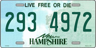 NH license plate 2934972