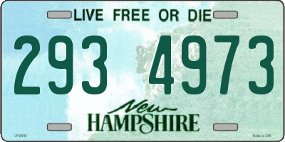 NH license plate 2934973