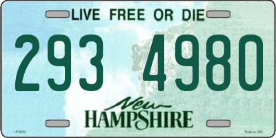 NH license plate 2934980