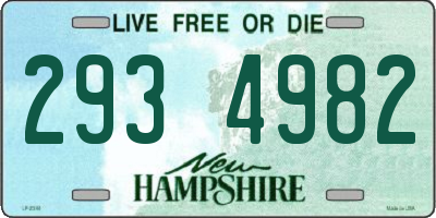 NH license plate 2934982
