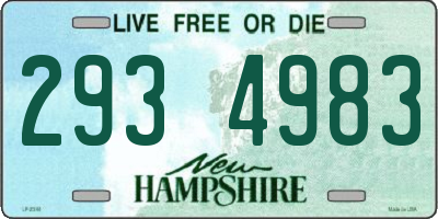 NH license plate 2934983