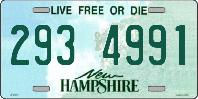 NH license plate 2934991