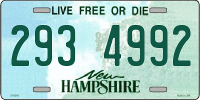 NH license plate 2934992