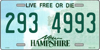 NH license plate 2934993