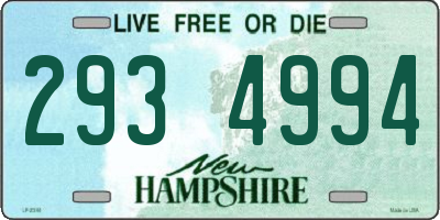 NH license plate 2934994