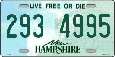 NH license plate 2934995