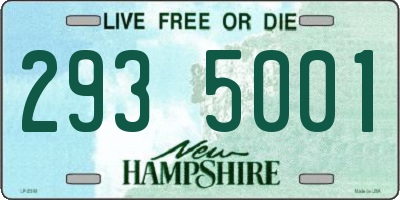 NH license plate 2935001