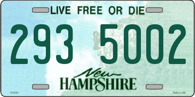 NH license plate 2935002