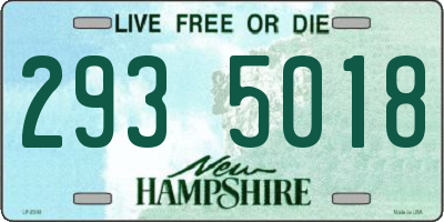 NH license plate 2935018
