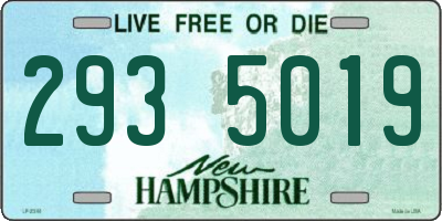 NH license plate 2935019