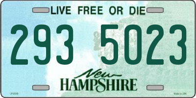 NH license plate 2935023