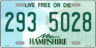 NH license plate 2935028