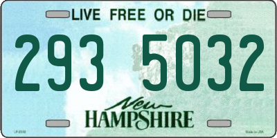 NH license plate 2935032